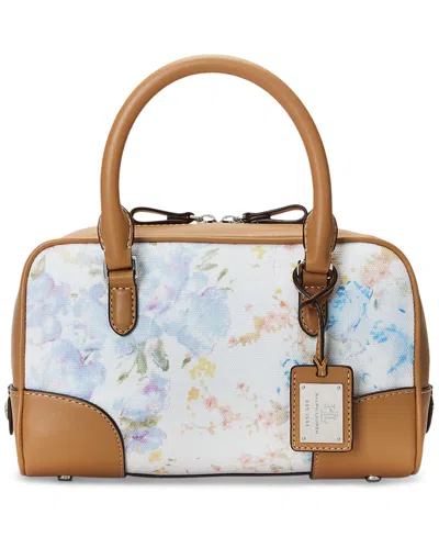 Shop Lauren Ralph Lauren Floral Canvas Emerie Satchel In Sur Mer Cr