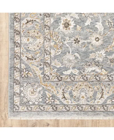 Jhb Design Maharaja 70e Blue And Ivory 6'7" X 9'6" Area Rug In Blue,ivory