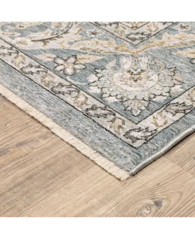 Shop Jhb Design S Kumar Kum03 Blue And Ivory 6'7" X 9'6" Area Rug In Blue,ivory