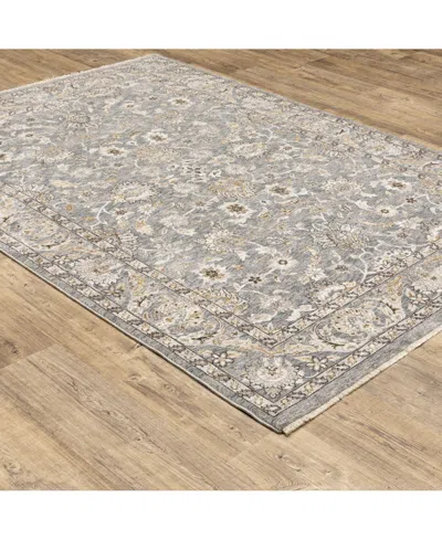 Shop Jhb Design S Kumar Kum03 Blue And Ivory 6'7" X 9'6" Area Rug In Blue,ivory