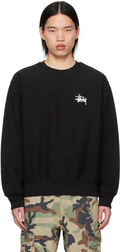 Shop Stussy Black Basic Sweatshirt In Blac Black