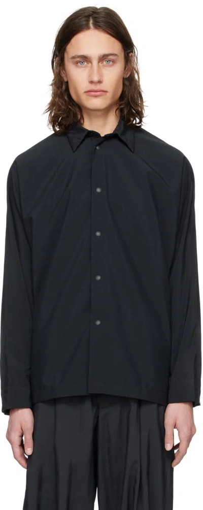 Shop Issey Miyake Black Verso Shirt In 15-black