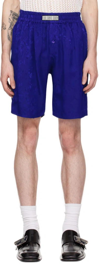 Shop Lgn Louis Gabriel Nouchi Blue Drops Shorts In Phosphore 029