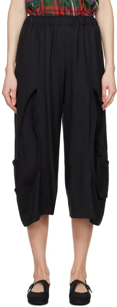 Shop Comme Des Garçons Black Inverted Seam Trousers In 1 Black