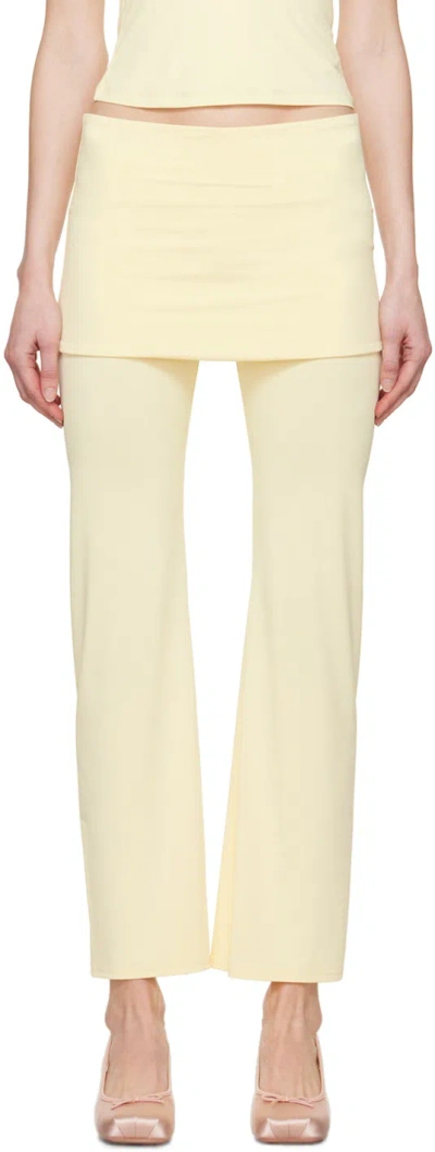 Shop Sandy Liang Yellow Sound Trousers In 790 Butter