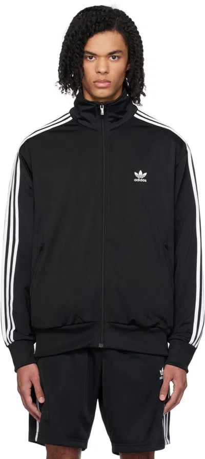 Shop Adidas Originals Black Firebird Track Jacket In Black / White