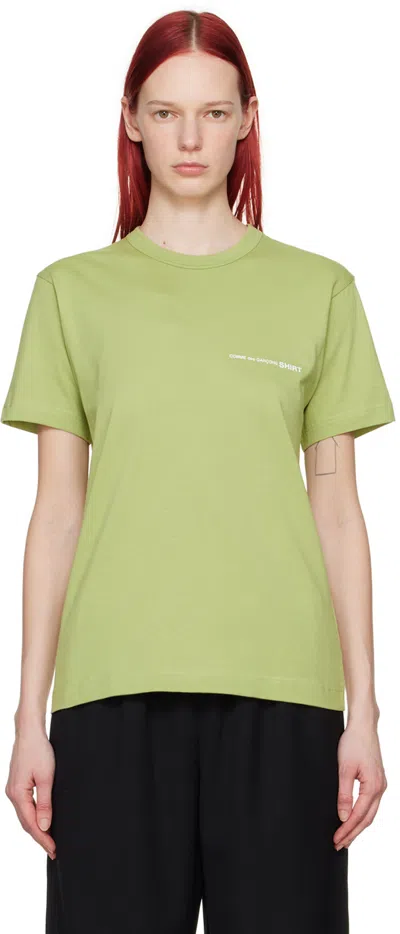 Shop Comme Des Garçons Shirt Khaki Printed T-shirt In 2 Khaki