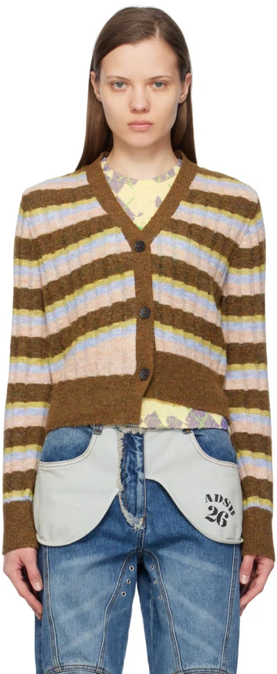 Andersson Bell Ssense Exclusive Khaki Kelly Cardigan In Khaki