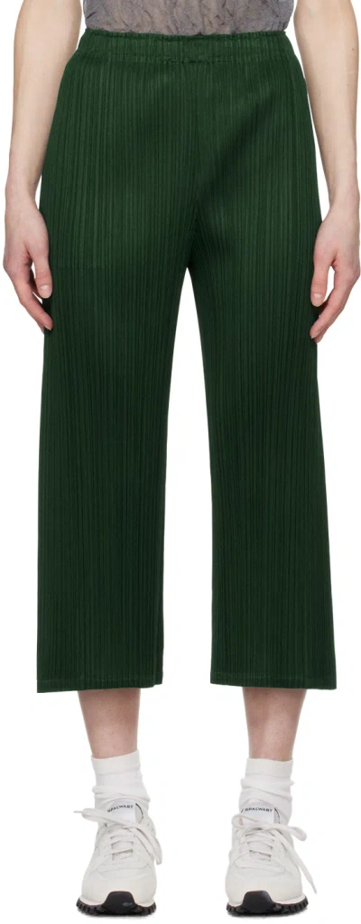 Shop Issey Miyake Green Monthly Colors March Trousers In 69 Dark Green