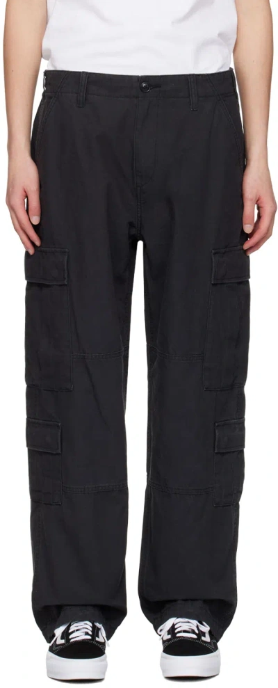 Shop Stussy Black Surplus Cargo Pants In Blac Black