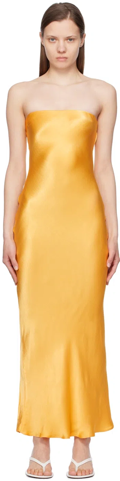 Shop Bec & Bridge Orange Moon Dance Maxi Dress In Mango