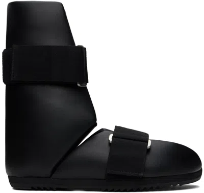 Shop Rick Owens Black Low Splint Sandals In 99 Black/black