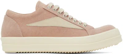 Shop Rick Owens Drkshdw Pink Vintage Sneakers In 1311 Dark Pink/milk/