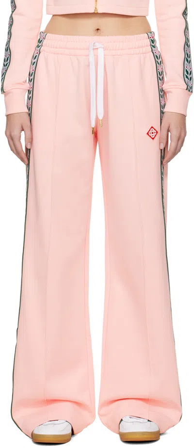 Shop Casablanca Pink Motorsport Laurel Lounge Pants