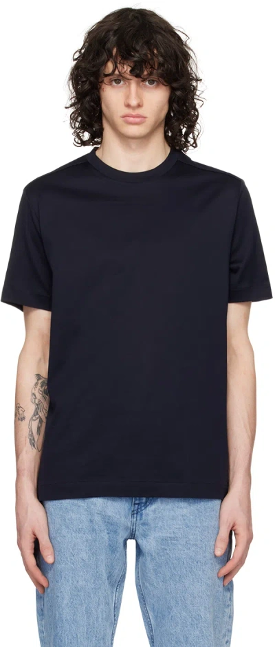 Shop Hugo Boss Navy Flag T-shirt In 404-dark Blue