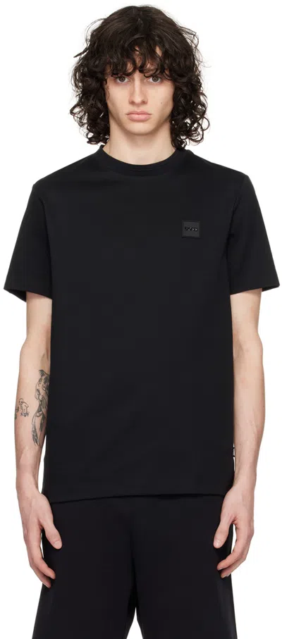 Shop Hugo Boss Black Patch T-shirt In 002-black