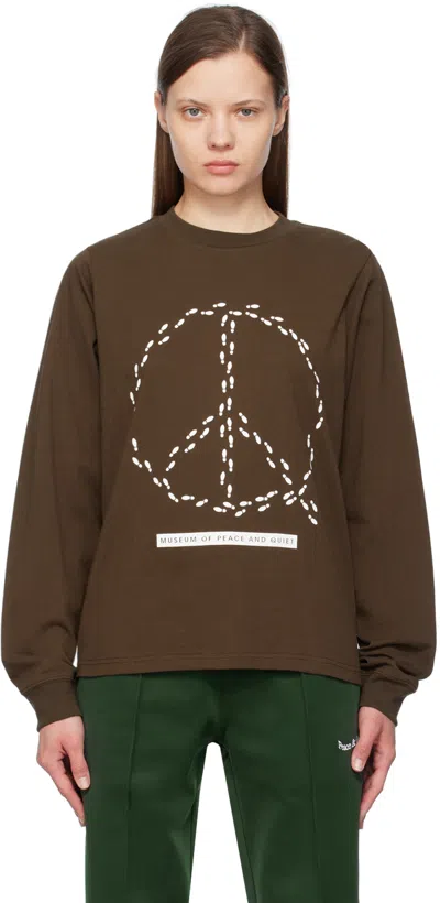 Shop Museum Of Peace And Quiet Brown Peaceful Path Long Sleeve T-shirt