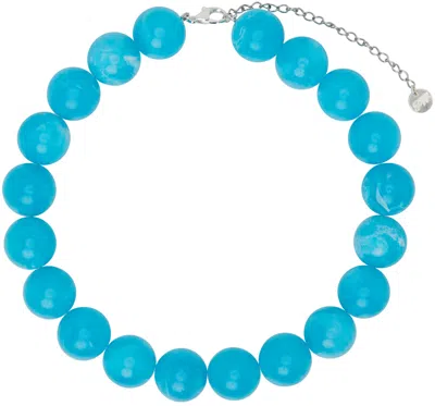 Shop Paloma Wool Blue Corbetti Resin Beaded Necklace In 132 Blue