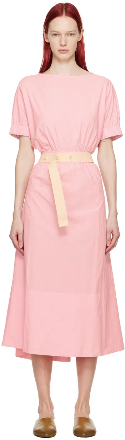 Shop Toogood Pink 'the Acrobat' Maxi Dress In Fine Ripstop Icing