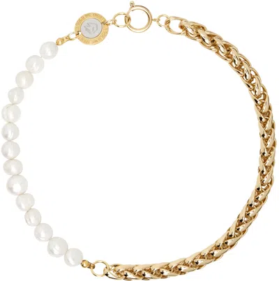 Shop In Gold We Trust Paris Gold Round Chain Pearl Necklace