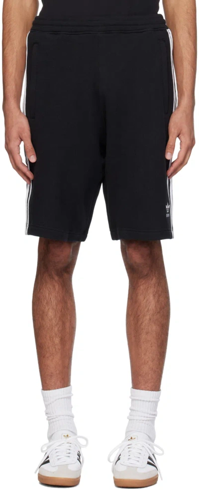 Shop Adidas Originals Black 3-stripes Shorts