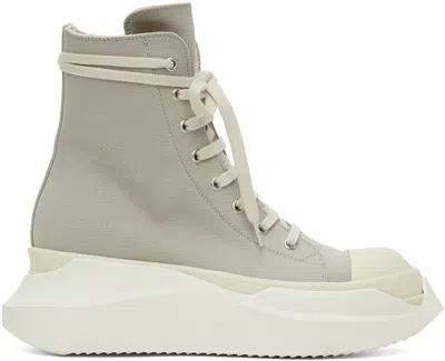 Shop Rick Owens Drkshdw Off-white Abstract Sneakers In 8811 Pearl/pearl/mil