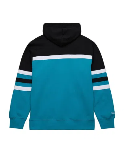 Shop Mitchell & Ness Men's  Teal, Black Charlotte Hornets Head Coach Pullover Hoodie In Teal,black