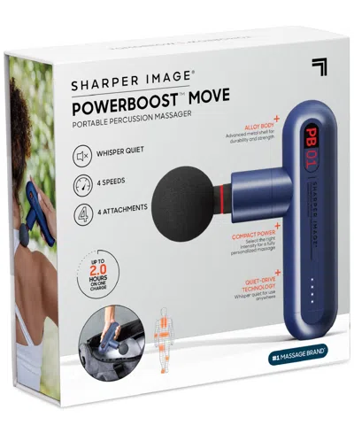 Sharper Image Powerboost Move Deep Tissue Travel Percussion Massager In Silver