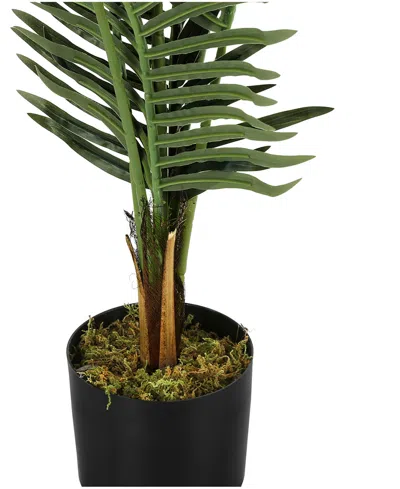 Shop Monarch Specialties 57" Indoor Artificial Floor Palm Tree With Black Pot In Green