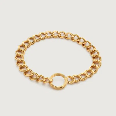 Shop Monica Vinader Gold Groove Curb Chain Bracelet
