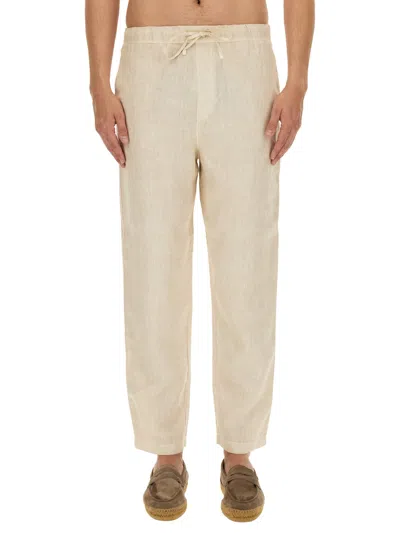 Shop 120% Lino Linen Pants In Ivory