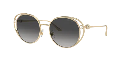 Jimmy Choo Jc 4003hb Women's Sunglasses - 53mm, Gold Frame With Grey Gradient Lenses In Gradient Grey