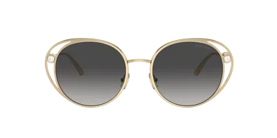 Jimmy Choo Jc 4003hb Women's Sunglasses - 53mm, Gold Frame With Grey Gradient Lenses In Gradient Grey