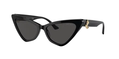 Jimmy Choo Jc Logo Acetate Cat-eye Sunglasses In Dark Grey