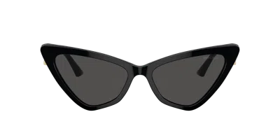 Jimmy Choo Jc Logo Acetate Cat-eye Sunglasses In Dark Grey