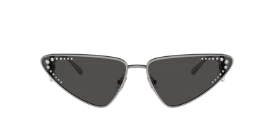 Jimmy Choo Embellished Metal Cat-eye Sunglasses In Dark Grey