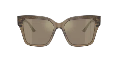 Jimmy Choo Jc 5003 50405a 55mm Womens Pillow Sunglasses In Light Brown Mirror Gold