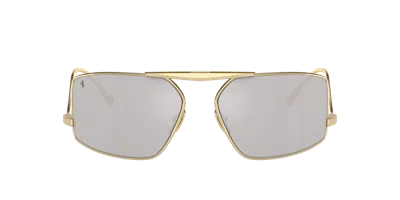 Shop Ferrari Unisex Sunglass Fh1008 In Mirror Gold