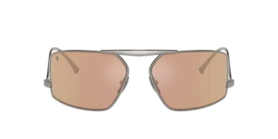 Ferrari Unisex Sunglass Fh1008 In Orange Silver Mirror