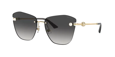 Jimmy Choo Womens Gold Jc4004hb Butterfly-frame Metal Sunglasses In Gradient Grey