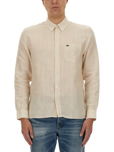 Shop Lacoste Shirt With Logo In Multicolour