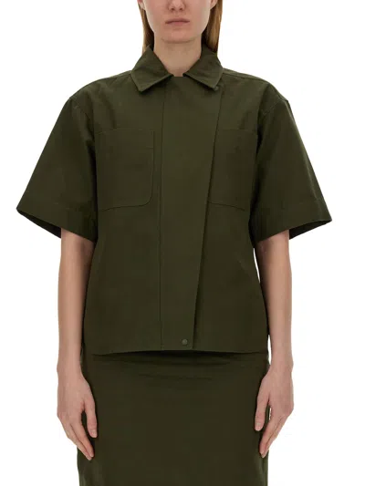 Shop Max Mara "apple" Shirt In Military Green