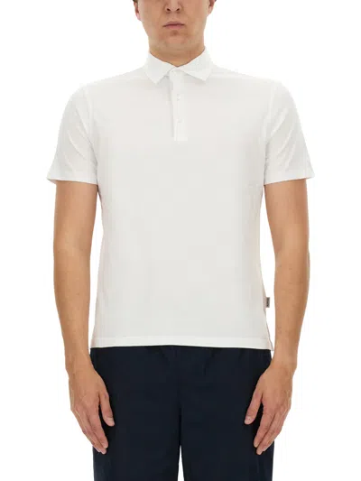 Shop Aspesi Cotton Polo In White