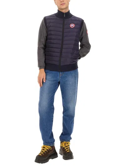Shop Canada Goose Vests With Logo In Blue