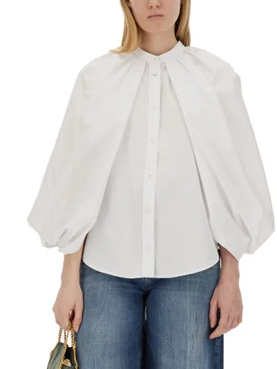 Shop Stella Mccartney Cape-sleeve Shirt In White
