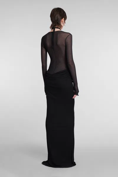 Shop Andreädamo Dress In Black Viscose
