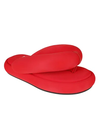 Shop Fiorucci Fluffy Flip Flops In Red