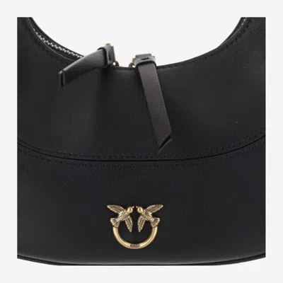 Shop Pinko Mini Brioche Hobo Bag In Black