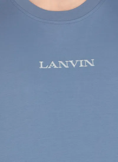 Shop Lanvin Logoed T-shirt In Blue