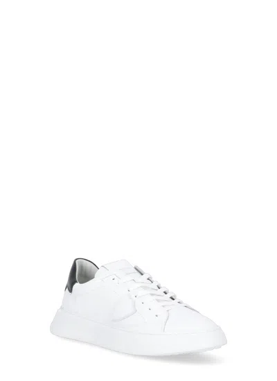 Shop Philippe Model Temple Low Sneakers In White